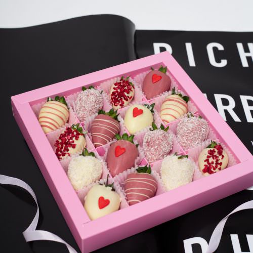 Клубничный набор "Розовая дымка"